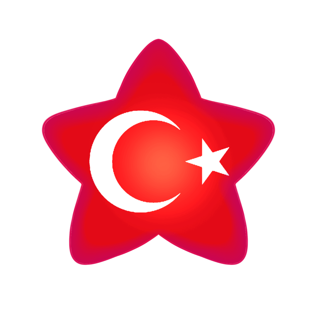 star coloured like the Turkish flag